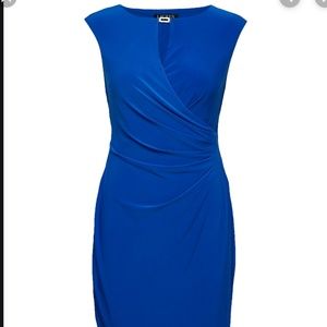 Ralph Lauren Faux Wrap Dress 10/12 P Very Slimming
